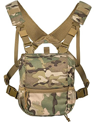 VISMIX Fernglasgeschirr, verstellbares Fernglasgeschirr, Brusttasche mit Regenschutz, für Jagd, Wandern, Schießen, Camo, Large, Classic