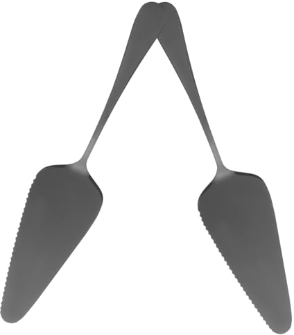 Alipis 2 Pezzi Di Spatola Per Torta Creativa in Acciaio Inossidabile Set Di Spatole Per Torta Paletta Per Torta Taglia Pizza Decorativo Per Feste Di Compleanno