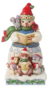 Enesco Jim Shore Heartwood Creek Figurine Bonhomme de Neige et Animaux, 24 cm, Multicolore