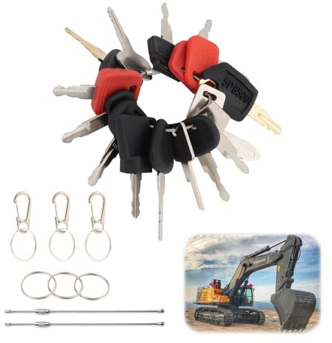 24 Pezzi Kit Chiavi di Accensione,Chiavi di Accensione di Ricambio,Chiavi di Ricambio Interruttore di Accensione Universale per Bulldozer Attrezzature Pesanti Veicoli da Costruzione