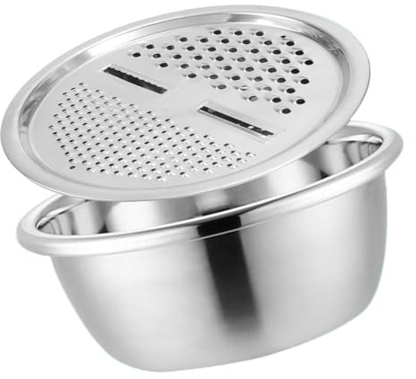 Juego de colador de acero inoxidable de gran capacidad, apto para lavavajillas, apto para fácil preparación de verduras, herramienta de cocina