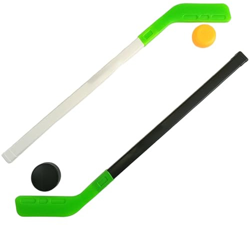 Hperu Kids Hockey Set 28.4 Inch Easy-to-Grip Kids Hockey Stick with 2 Balls Fun Play Training for Boys Girls Beginners Enthusiasts - Set