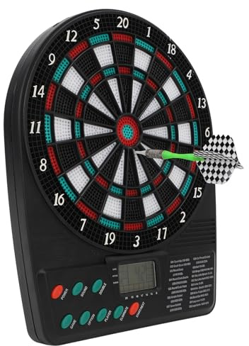 ZJchao Jeu de Fléchettes électroniques, Jeu de Fléchettes à Pointe Souple à Notation Automatique avec Plusieurs Modes de Jeu, écran LCD pour Divertissement Familial et Activités de