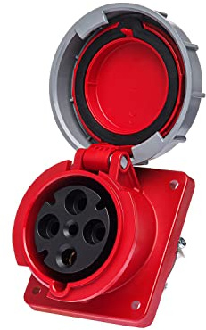 PC eLECTRIC 03852 bases encastrement inclinées à basse tension, Code heure 6, IP67 – 63 a-3p + t-380/415 V