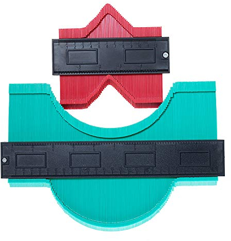 CLTPY Replicatore di Contorno 2 Pezzi Calibro di Contorno di Plastica Multifunzionale Allargato Contour Duplicator Gauge Profilometro per Misurazione Precisa di Forme e Contorni Irregolare