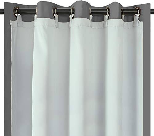 Melodieux Blackout Lining for Bedroom Drapes - Room Darkening Liner for Nursery Room, Noise Reduction, Thermal Insulated, Energy Saving Eyelet Curtains, 3 Pass Thermal Linings White (46x54, 2 Pack)