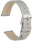 WOCCI 18mm Elegantes Uhrenarmband für Damen mit Silberner Schnalle (Grau)