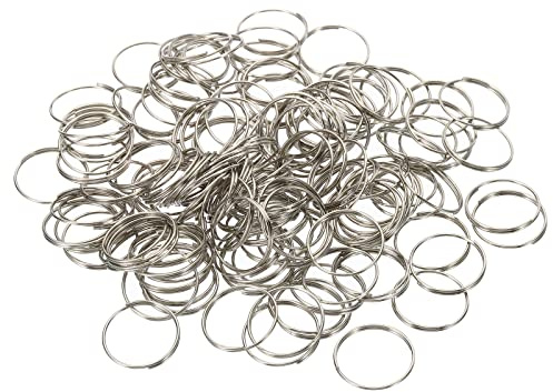 PATIKIL Mini Split Rings, 150 Pack 16mm/0.6 OD Split Circular Ring Stainless Steel Clip Ring for Fastening Chandelier Crystal Lamp Accessories, Silver