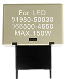 SOCAL-LED LIGHTING Relè lampeggiante elettronico a LED 8 pin LM449 81980-50030 per correggere indicatori di direzione lampadine Hyper Flash Issue