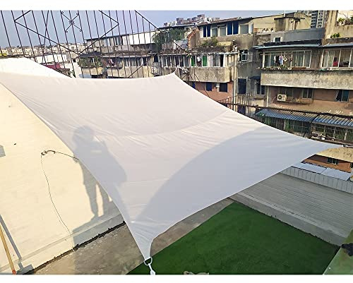 Sun Shade Sail Waterproof 95% UV Block Awning Rectangle for Outdoor Garden Patio Canopy Tear Resistance with Free Rope (Color : Off-White Size : 4x8m) (Off White)