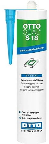 S18 Schwimmbad-Silikon 310ml, inkl. kör4u Tülle (Transparent)