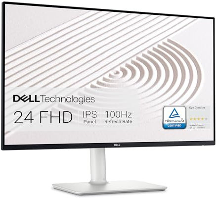 DELL Monitor S2425HS - 23.8 Pulgadas FHD (1920 x 1080), 100 Hz, 1500:1, TÜV Rheinland Eye Comfort 4 Estrellas, Altavoces Integrados 2 x 5 W