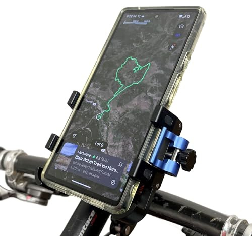 BiKase BiKGrip Bike Phone Holder, Motorcycle Phone Mount - Handlebar Cell Phone Clamp, Scooter Phone Clip for Any Phone 4.7 to 6.8 Smartphones Made of 6061 Aluminum - Ebike