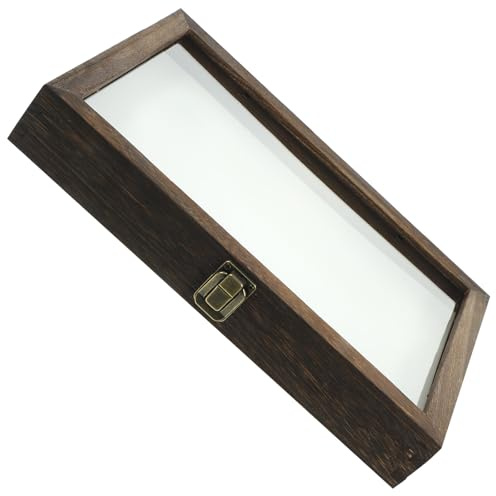 KHBUAB Caja para Exhibición de Insectos Tapete Interior y Marco de Madera de Pino 31X22X4 CM, Vitrina para Entomología y Observación Detallada Varios estilos
