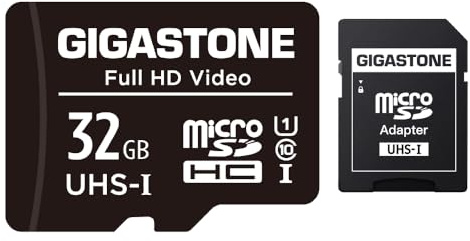 Gigastone Micro SD-kort 32 GB Micro SDHC U1 C10 90 MB/S höghastighetsminneskort klass10 Uhs Full HD-video Nintendo Gopro-kamera Samsung Canon Nikon DJI Drönare