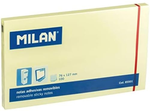Milan 85501 - Bloc 100 notas adhesivas, color amarillo