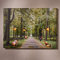3 Pagen LED Bild Parkallee Leinwand auf Holzrahmen, 30x40 cm, Wandbild mit Beleuchtung, Leuchtbild, Leuchtdeko, Wanddeko