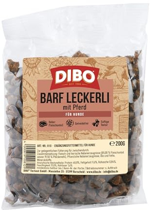 DIBO Barfgodis med häst – det perfekta träningsmellanmålet i 200 g påse