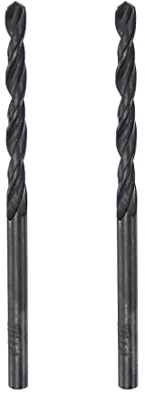 sourcing map 6542 High Speed Steel Straight Shank Twist Jobber Drill Bit, Fully Ground Black Oxide Drill Bits 3.3mm Drill Diameter 65mm Total Length 2 Pcs