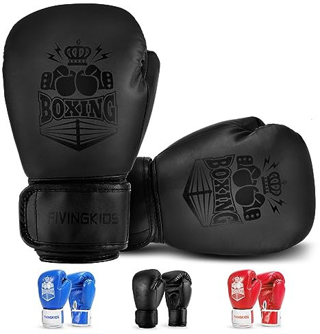 FIVING Kinder-Boxhandschuhe für Jungen und Mädchen, Jugendbox-Trainingshandschuhe für Kinder von 3–15, Sparring, Boxhandschuhe für Boxsack, Kickboxen, Muay Thai, MMA