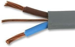 6 mm Twin and Earth 6242Y Flat Grey Oven Cable - 3 metre Cut Length with Free earth sleeving