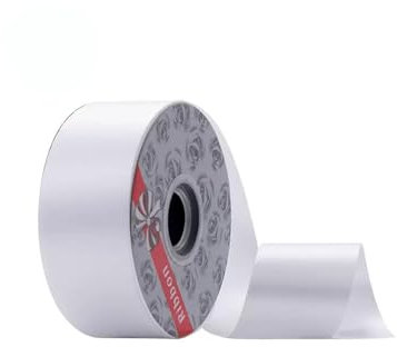 Chexin Geschenkband Weiss,50 mm x 90 m Polyband, Schleifenband Kräuselband 5 cm, Ringelband Maibaum Deko, Dekoband zum Partydeko Hochzeits Geburtstag Floristen Dekorieren Basteln & Verpacken