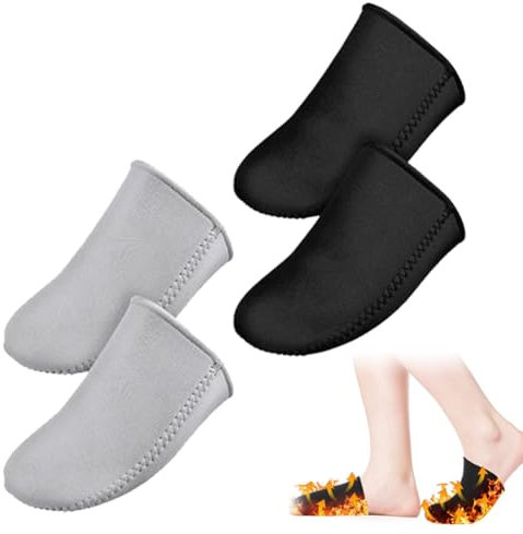 Neopren Zehenwärmer,Zehenwärmer Wiederverwendbar,3 MM Dick Zehenwärmer,Zehenwärmer MTB,Zehenwärmer Fahrrad,Winter Zehensocken,Zehenwärmer für Schuhe,Thermo zehenwärmer für Radfahren,Laufen,Ski,2 Paar