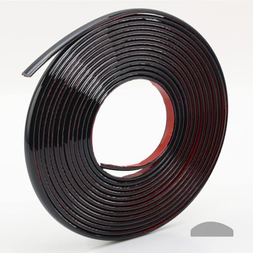 Black Self Adhesive 3d Wall Edging Strip Peel and Stick Trim Seam Wall Sticker Decor Tape Decorative for Ceiling/Corner/Mirror/Furniture/Door/Wardrobe/Home and Auto Decor (1.2CM*5M/0.47IN*16.4FT)