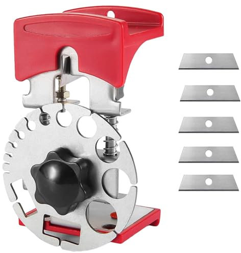 XIAQICA Pelacables de Mano Universal, Pelacables Electricista Profesional Con 5 Accesorios Reemplazables, Pelador de Cables Para Reciclar Desechos De Cable Plano Y Redondo