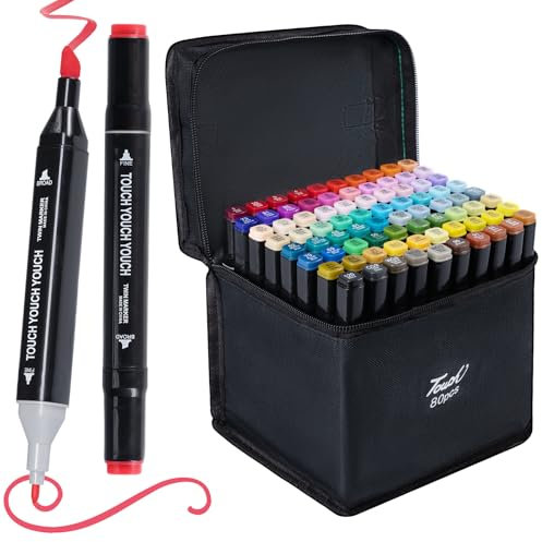 Acrylic Markers,80 Colores,Rotuladores Pintura Acrilica Resistente al Agua,Rotuladores Acrilicos Permanentes para Vidrio Madera Lienzo Cerámica Navidad Manualidades Pascua Bricolaje Manualidades