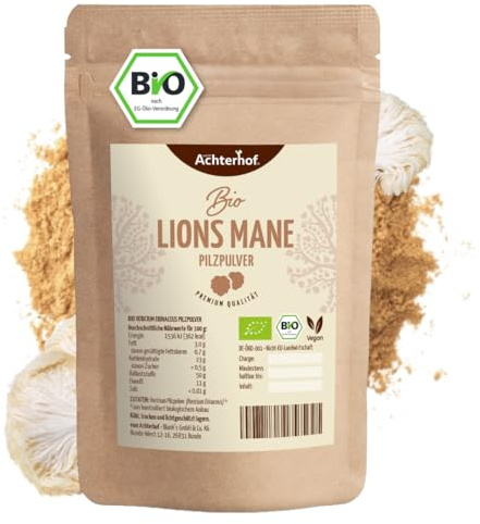 Bio Lions Mane Pilz Pulver 100g | vom Achterhof