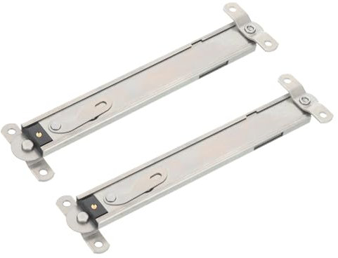 sourcing map 2Pcs Window Hinges, 8 304 Stainless Steel Top-Hung Window Stays Adjustable Telescopic Window Support Hardware Kit Angle Controller, Silver