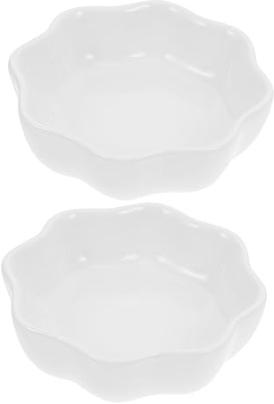 CVUTOVO 2Pcs Ceramic Hamster Bowl Wear-Resistant Small Animal Feeding Bowl for Hamsters Chinchillas and Rats Food and Water Dish Easy to Clean Household Feeder 2.76 X 2.76 X 0.94 in