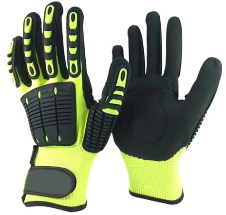 Guanti Da Taglio Guanto Da Lavoro Di Sicurezza Resistente Al Taglio, Anti-vibrazione, Anti-impatto, Resistente All'olio, Protettivo Con Guanto Di Palma Immerso In Nitrile For Il Lavoro Comodo Adatto(S