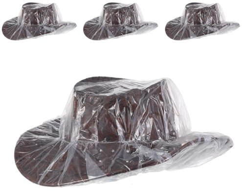 Ouligay 4PCS Cowboy Hat Rain Cover Waterproof Hat Protector Cover for Dust
