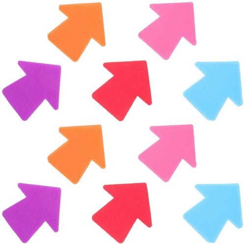 POPETPOP Marcatori a Freccia per Tappeti 20 Pezzi Strumenti per Marcatura del Terreno Adesivi Colorati Segnaletica per Allenamento di Calcio e Attività Sportive per
