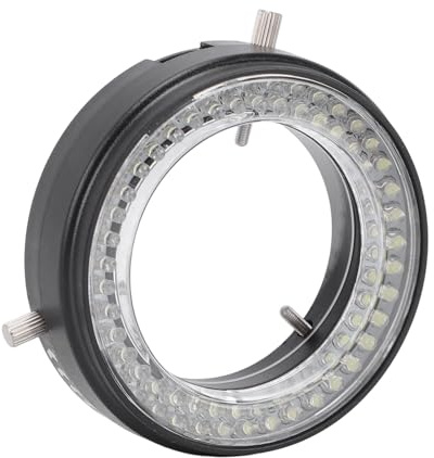ciciglow Microscope LED Ring Light, USB 80 LED Brightness Adjustable, Focus Lamp Source Electronic Ring Lamp for Stereo Microscope, Plug and Play