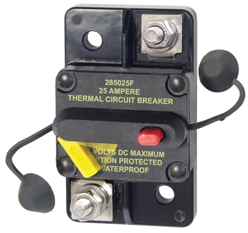 Blue Sea Systems 7180 285 Series Circuit Breakers, Surface Mount, 25A DC