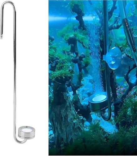 Diffuseur de CO2 en Acier Inoxydable pour Aquarium, atomiseur de dioxyde de Carbone avec Bulles Ultra-Fines, Compatible avec Tous Les systèmes, Accessoire pour Plantes Aquatiques