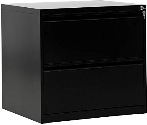 Gürkan Hängeregistraturschrank schwarz/schwarz 2 Schubladen Maße (BxTxH): 76,0 x 62,0 x 70,0 cm