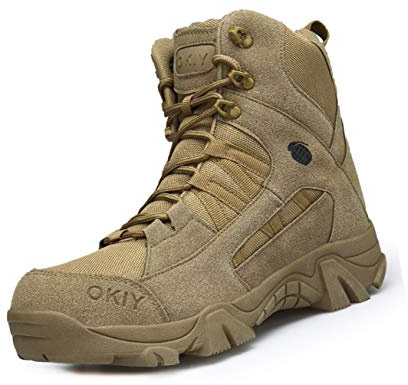 IYVW Bottes de Chasse pour Hommes Bottes Militaires de Haut-Niveau Bottes Tactiques de Combat Chaussures à Lacets Tout Terrain Souliers pour La Randonnée, Le Travail, La Jungle