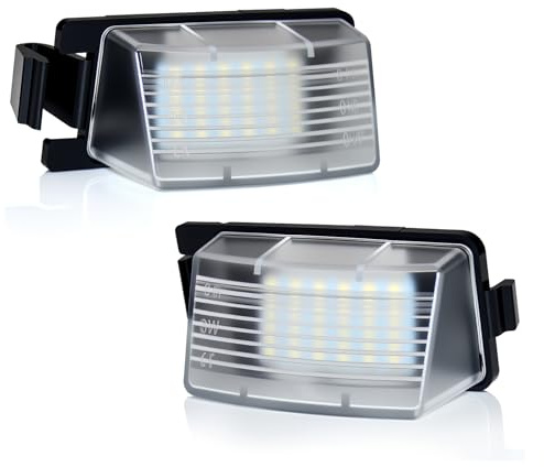 D-Lumina LED License Plate Light Lamp Assembly Replacement Compatible with Nissan 350Z 370Z GT-R Versa Cube Leaf Sentra Infiniti Q40 Q60 G25 G35 G37, Powered by 18-SMD 6000K White Pack of 2
