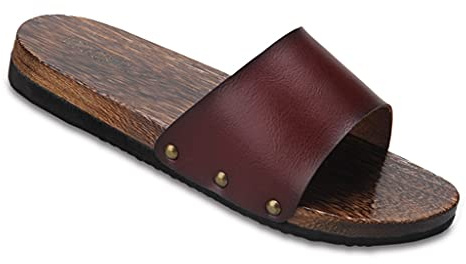 YXCKG Sabots en Bois Sandales Pantoufles Et Sandales D'extérieur Plates À Bascule, Japon Chaussures Traditionnelles Pantoufles À Bout Ouvert, Hommes Femmes Pantoufles Semelle Antidérapante
