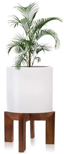 hismocal Wood Plant Stand Indoor/Outdoor for Plants, Large Size Planter Stand Holder,Sturdy and Stable Flower Pot Stand,Fits Most Size Flower Pots In Room(1 Pack)
