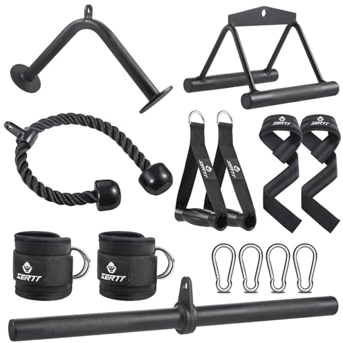 Cable Machine Attachment for Home Gym, SERTT LAT Pulldown Attachments, Weight Machine Accessories for LAT Pull Down & Weight Training, Cable Workout Accessorie