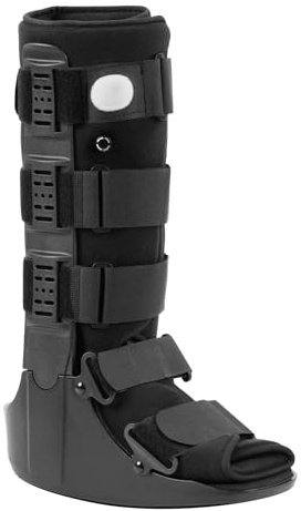 Jewlri Air Walking Boot, Tall Fracture Boot, Air CAM Walker Fits Left or Right Foot, Protection for Broken Foot Sprained Ankle Fracture Recovery (Medium)