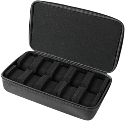Perfeclan Caja de almacenamiento de Estuche de Viaje para relojes, bolsa de almacenamiento para relojes con 10 ranuras, Estuche de transporte para relojes de