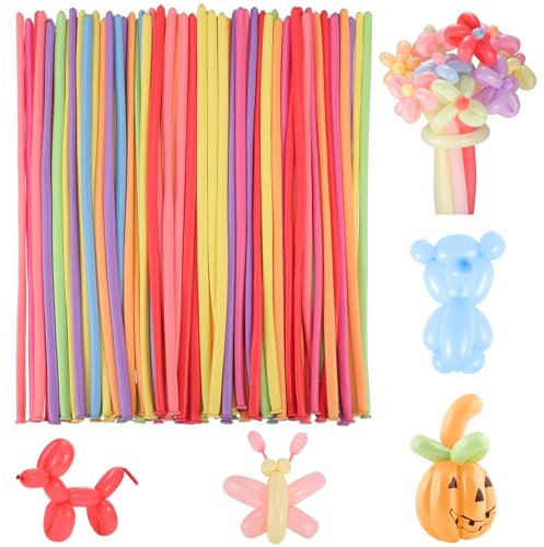 100 Stück Modellierballons, 30cm Luftballons Lang Bunte Ballons Modeling Balloons für DIY Party Hochzeiten Geburtstag Dekoration