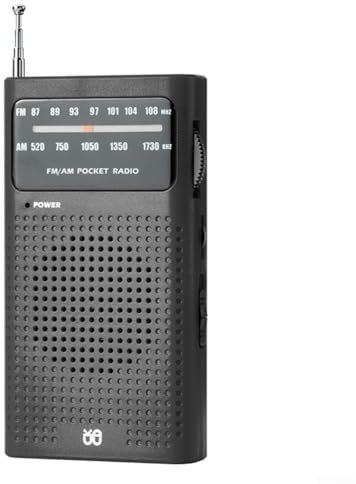 Radio AM/FM portatile a banda intera, radio digitale, con altoparlanti e cuffie, jack per cuffie da 3,5 mm per corsa, campeggio e viaggi (nero)