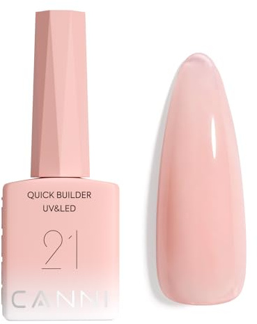 CANNI Gel Construction Ongle UV Quick Builder Gel natur couleur Nude-Rose Nude-Pink Vernis Gel UV Semi Permanent pour Réparation de Manucure Kit Manucure Nail Extension